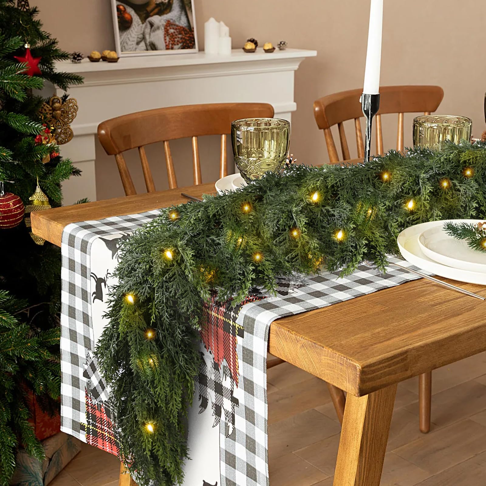 🏆HOT SALE💥 Pre-lit Christmas Cedar Garland