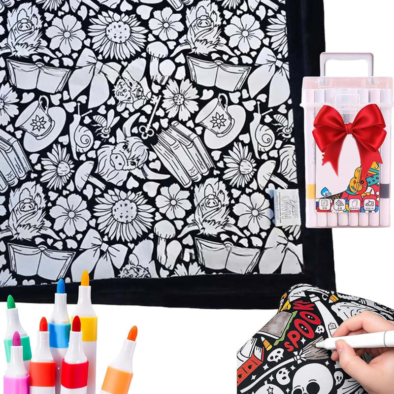 🔥 DIY Coloring Blanket with Markers💖Unique items💖