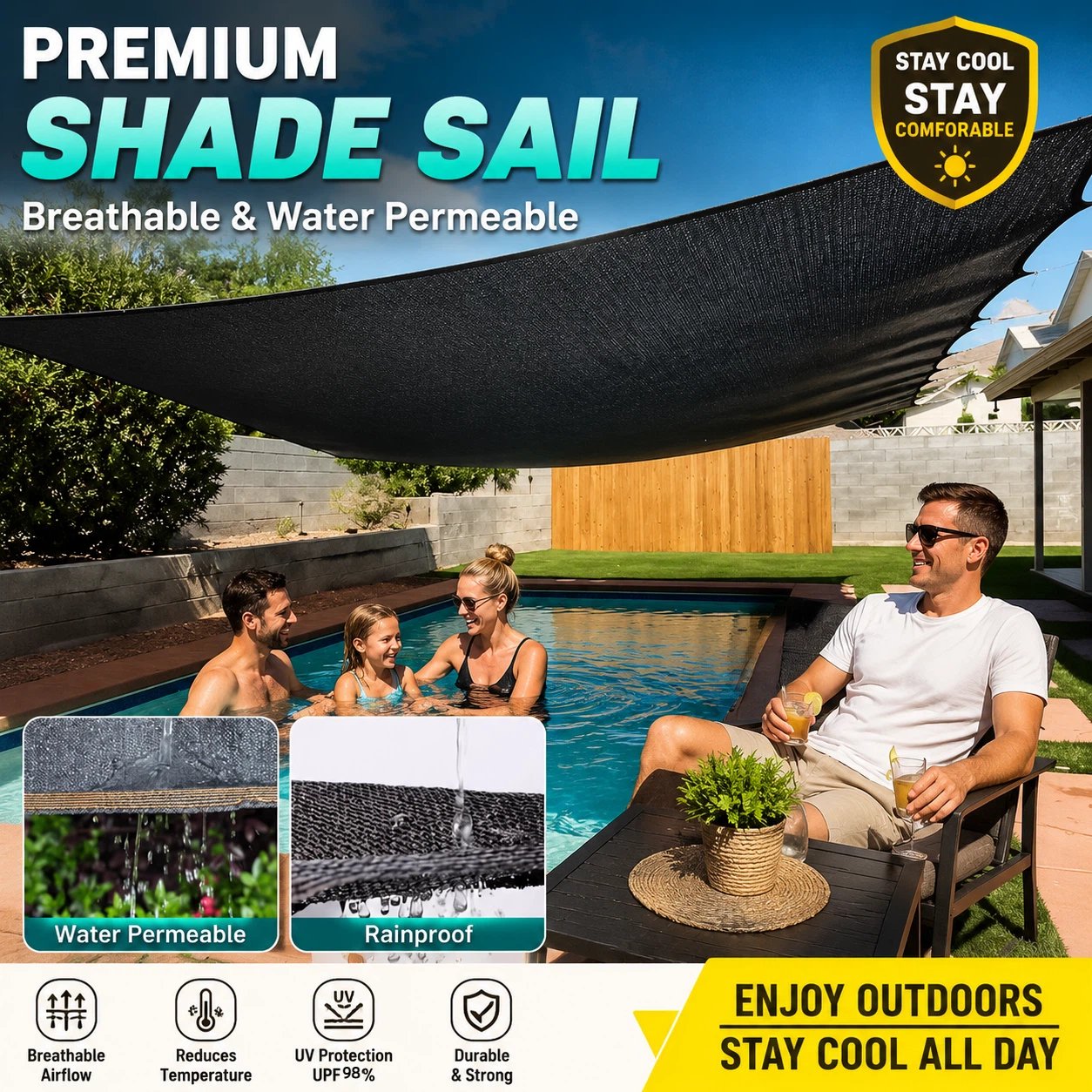 ☀️ 98% UV-Blocking Sunshade Net – Ultimate Outdoor Protection-6