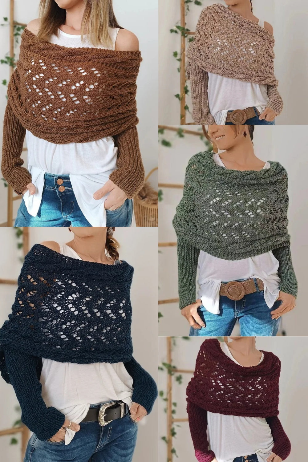 Boléros tricotés pour femmes 