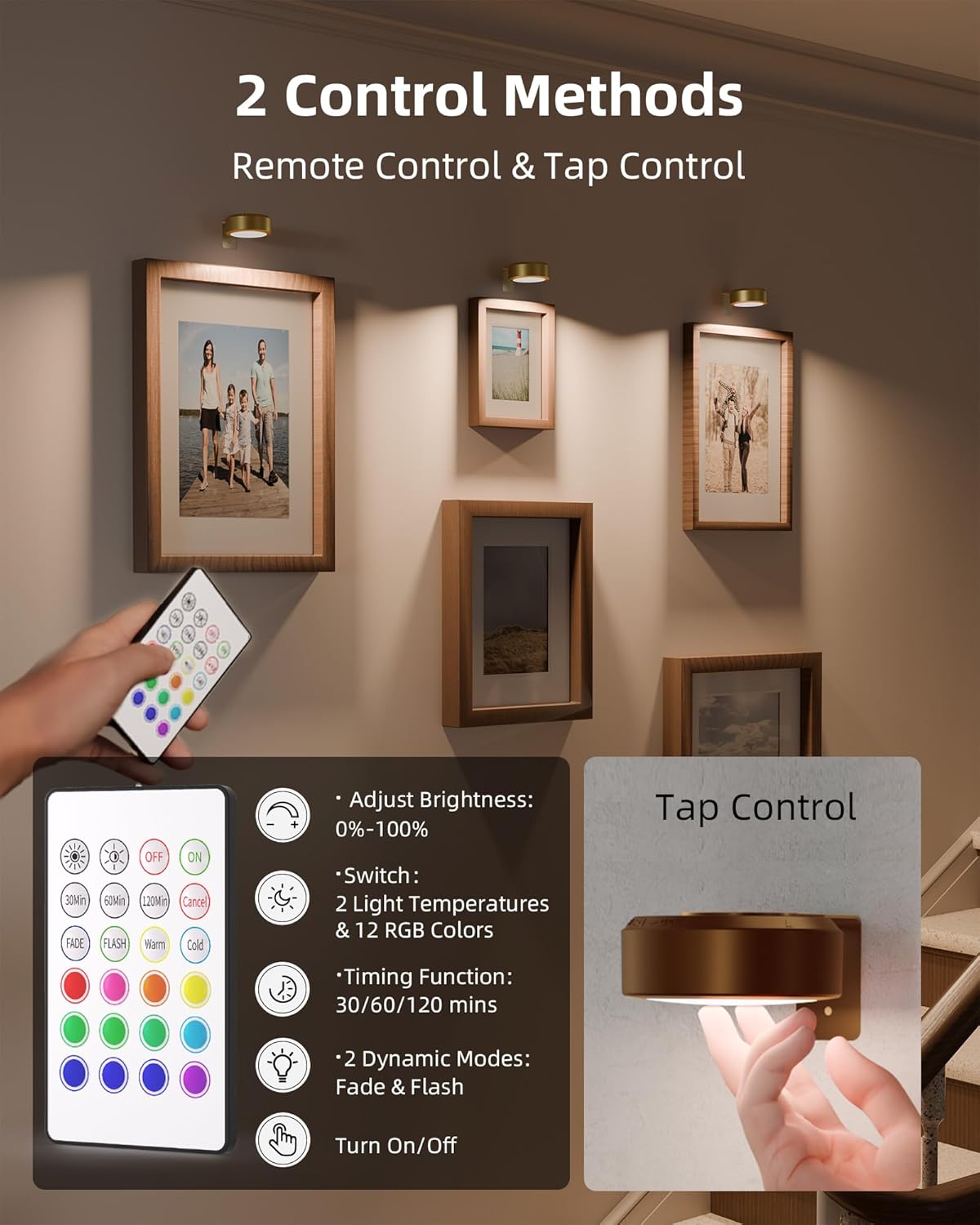 Lampe de peinture magnétique avec 13 modes d'éclairage 