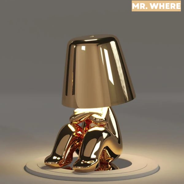 Thinker Golden Man Desk Lamp