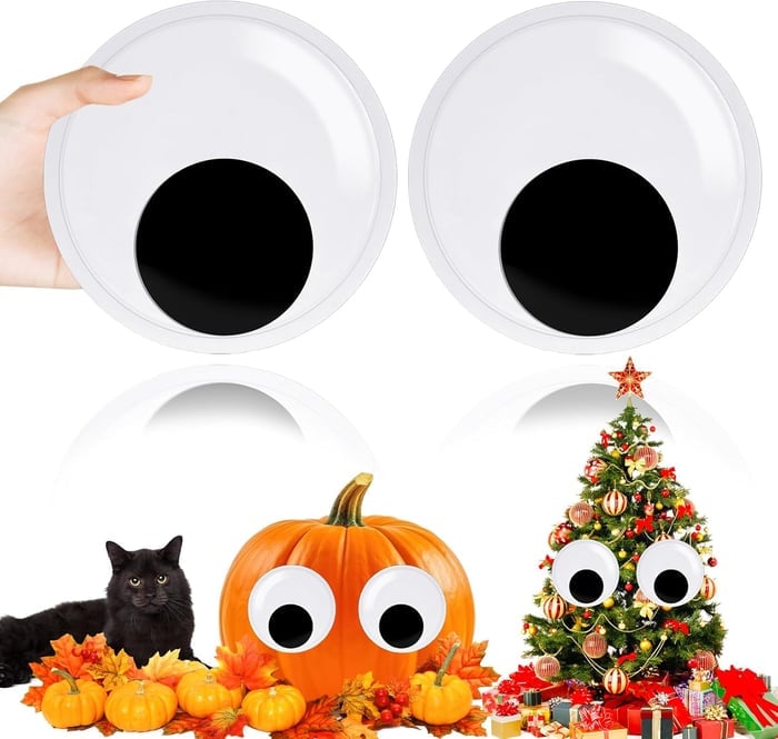 🔥Yeux mobiles géants avec autocollants 