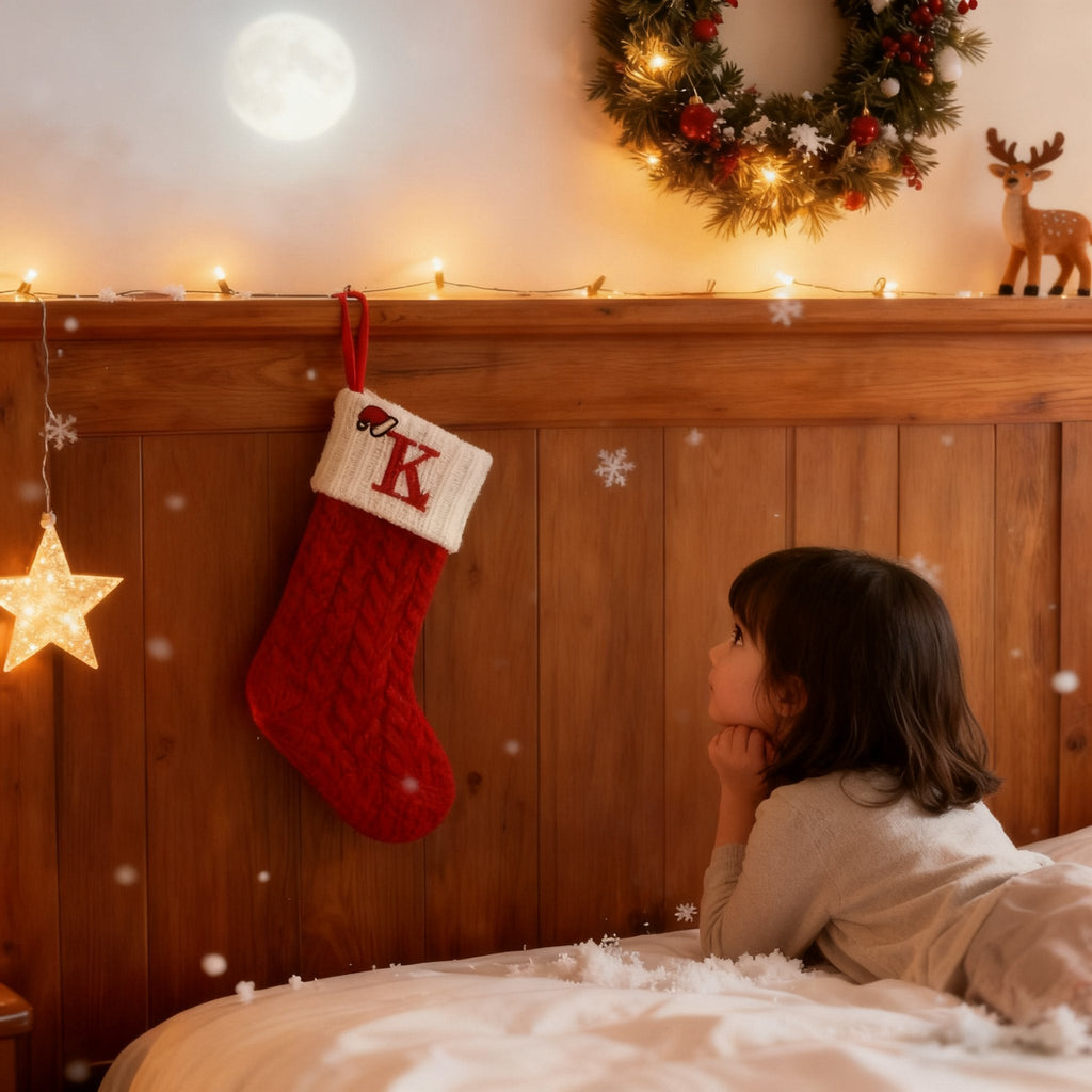 🧦Personalized letter knitted Christmas stocking fireplace ornament
