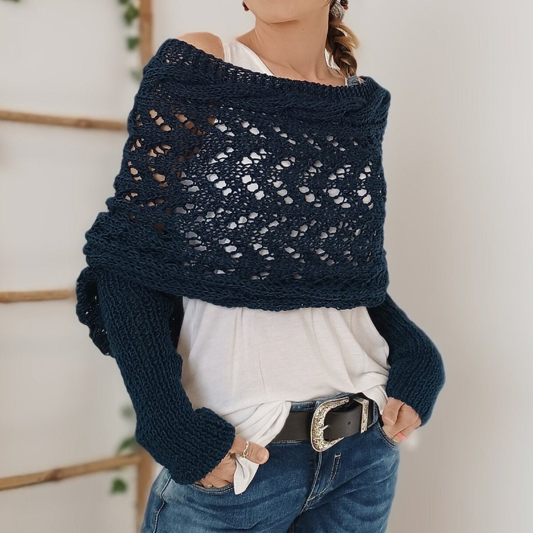 Boléros tricotés pour femmes 