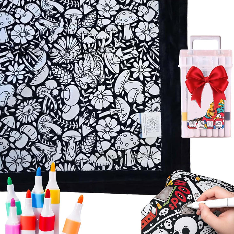 🔥 DIY Coloring Blanket with Markers💖Unique items💖
