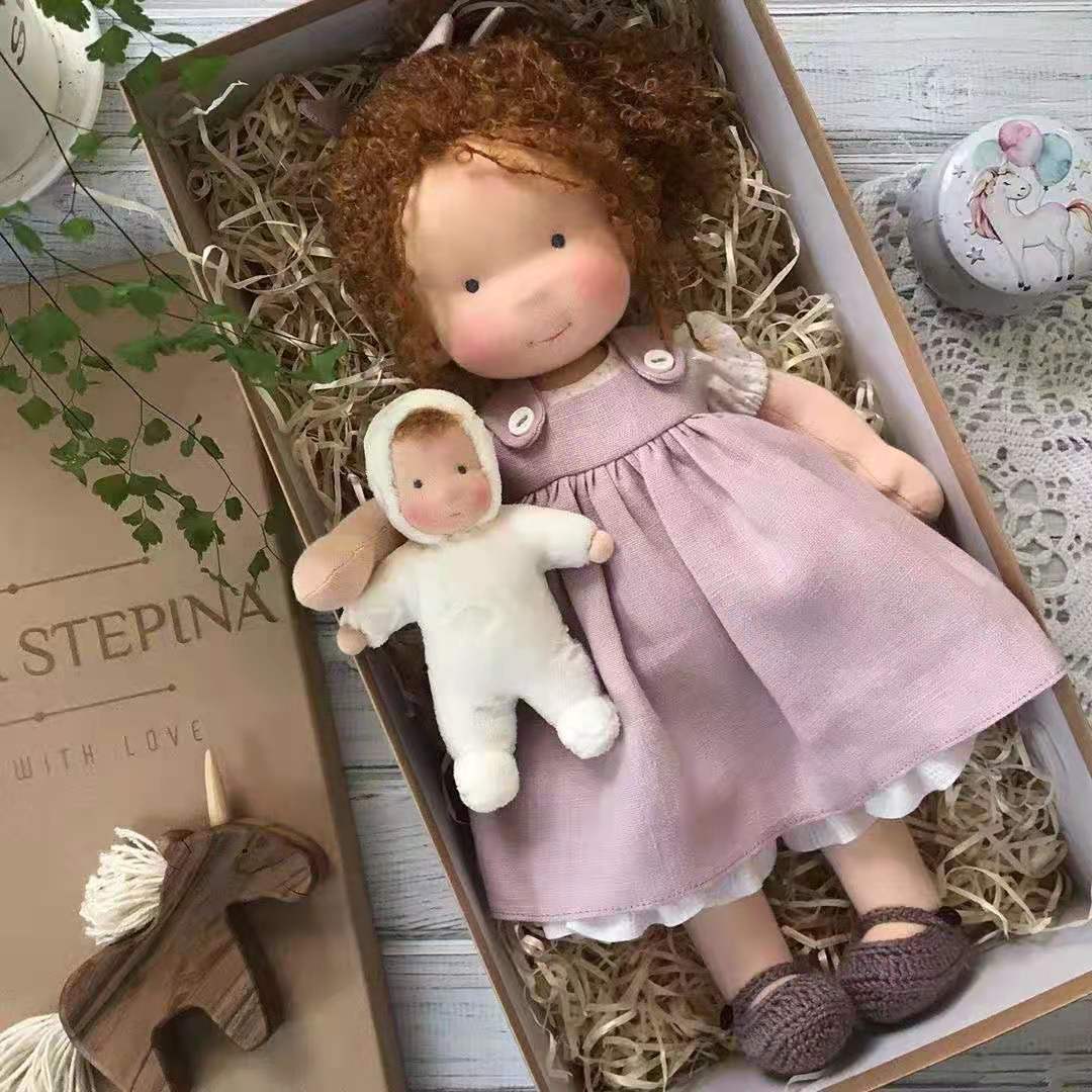 🎁🎁Le meilleur cadeau pour les enfants - Poupée Waldorf faite main👧 (Achetez-en 2, livraison gratuite) 