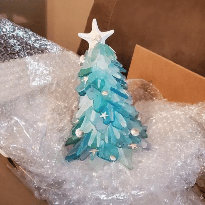 Soldes - 49 % de réduction 🎄Sapin de Noël en verre de mer 