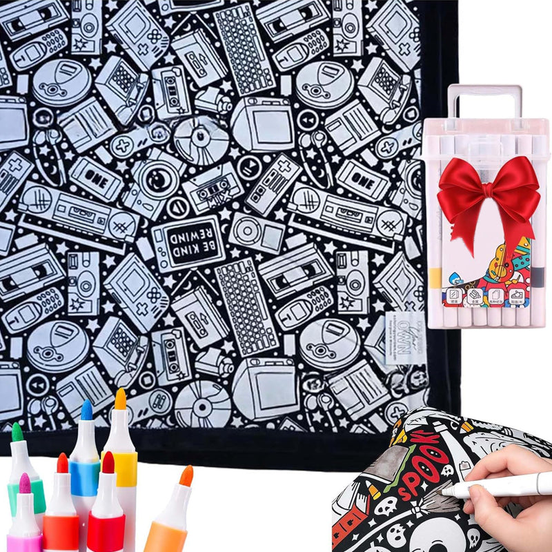 🔥 DIY Coloring Blanket with Markers💖Unique items💖