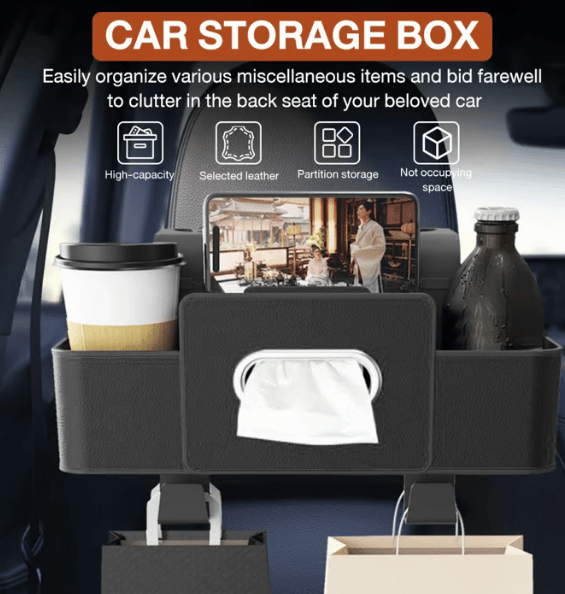 3-in-1 Car Backseat Organizer – Keep Your Ride Clean & Organized!