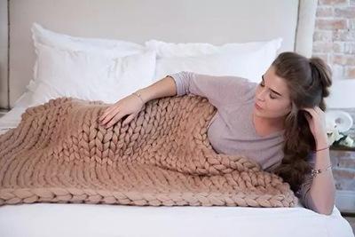 Couverture en tricot épais 