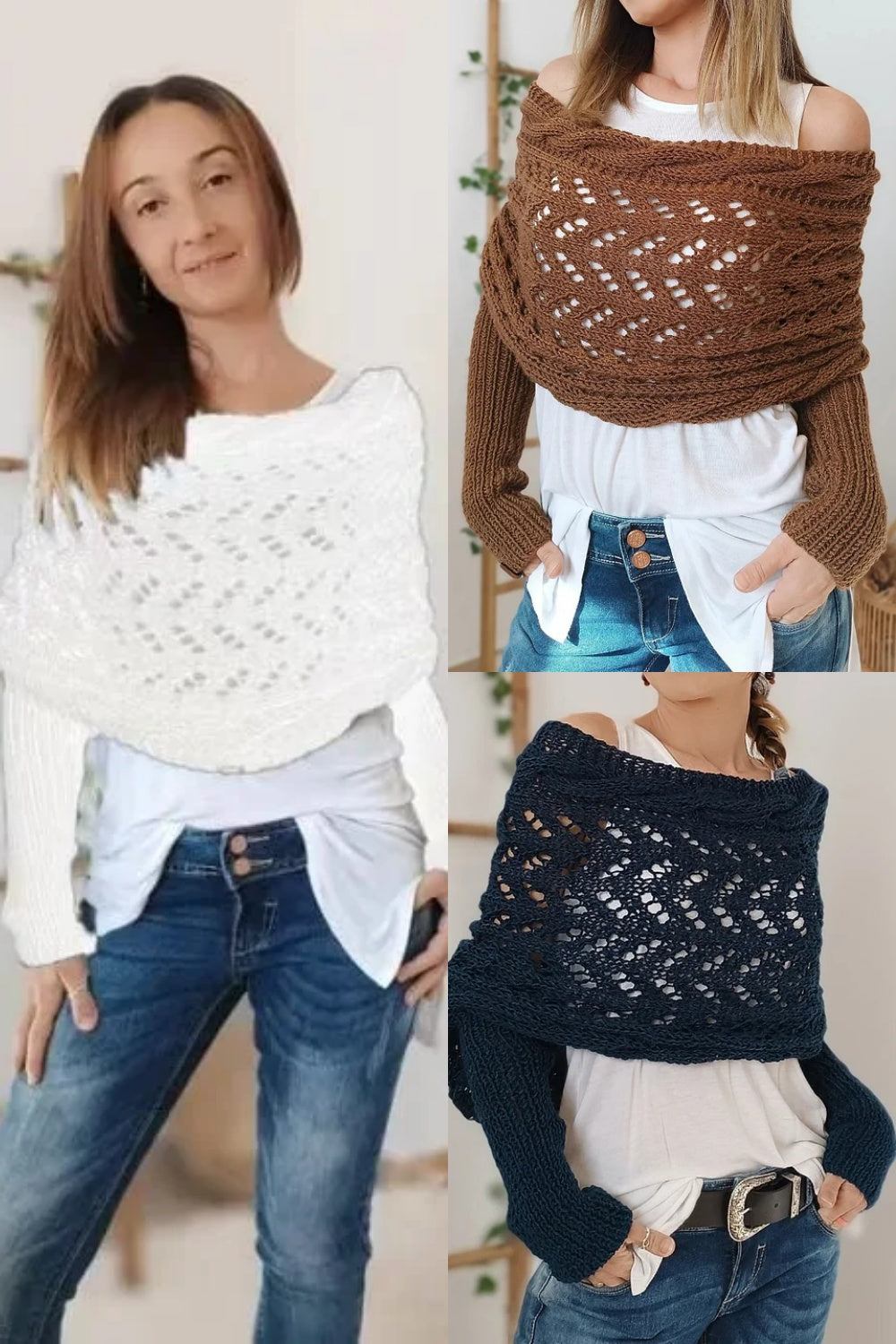 Boléros tricotés pour femmes 