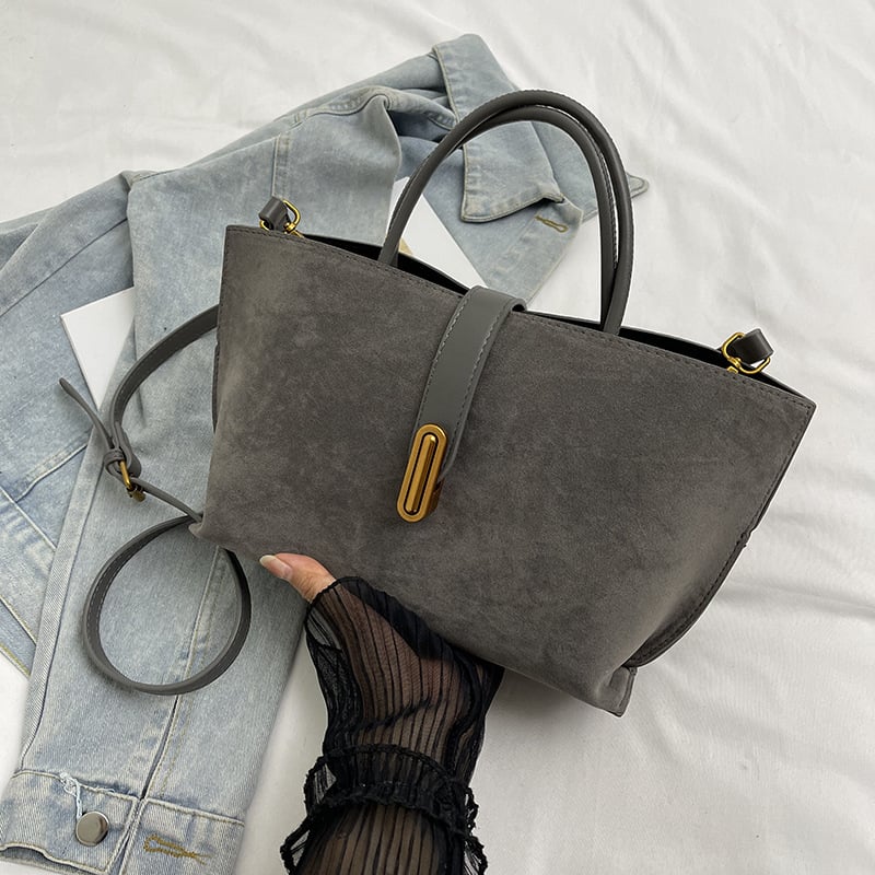 Women's Elegant Solid Color French Style Handbag