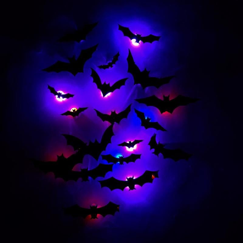 🎁Décoration LED 3D en forme de chauve-souris 