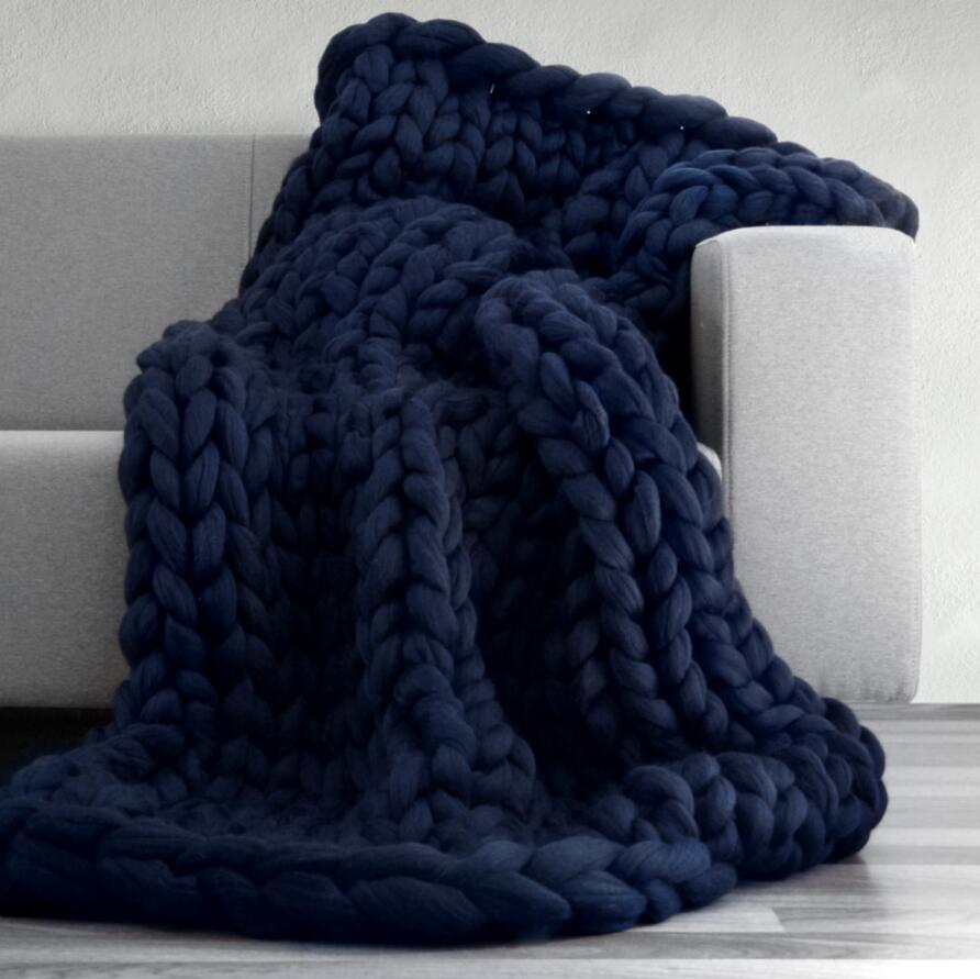 Couverture en tricot épais 