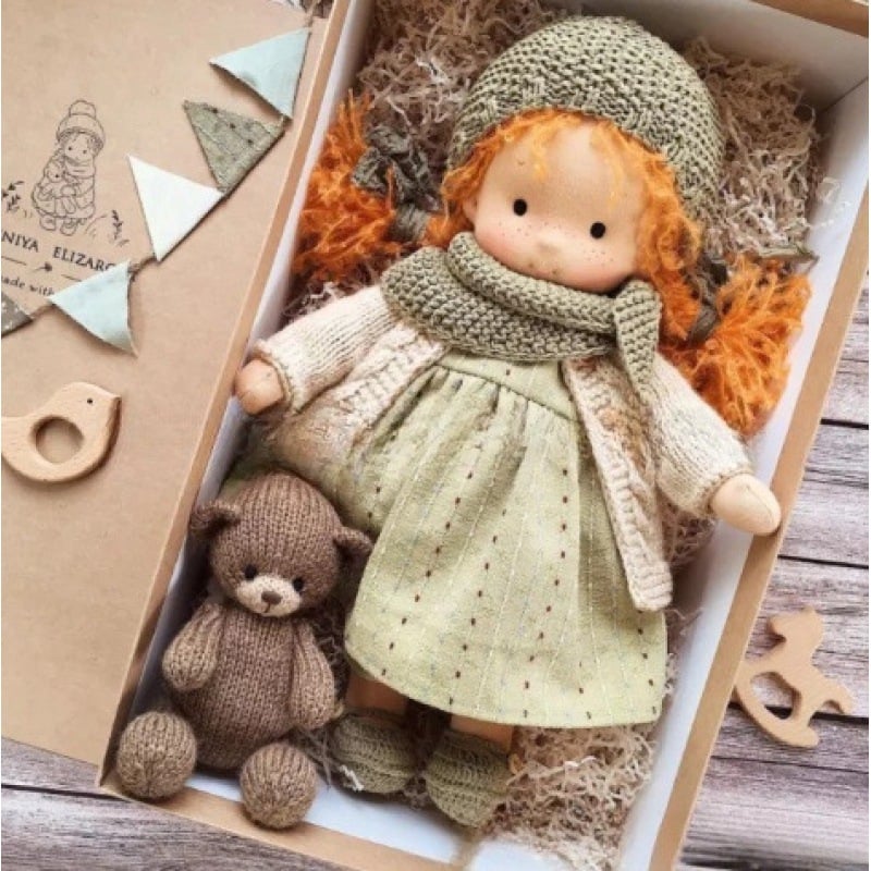 🎁🎁Le meilleur cadeau pour les enfants - Poupée Waldorf faite main👧 (Achetez-en 2, livraison gratuite) 