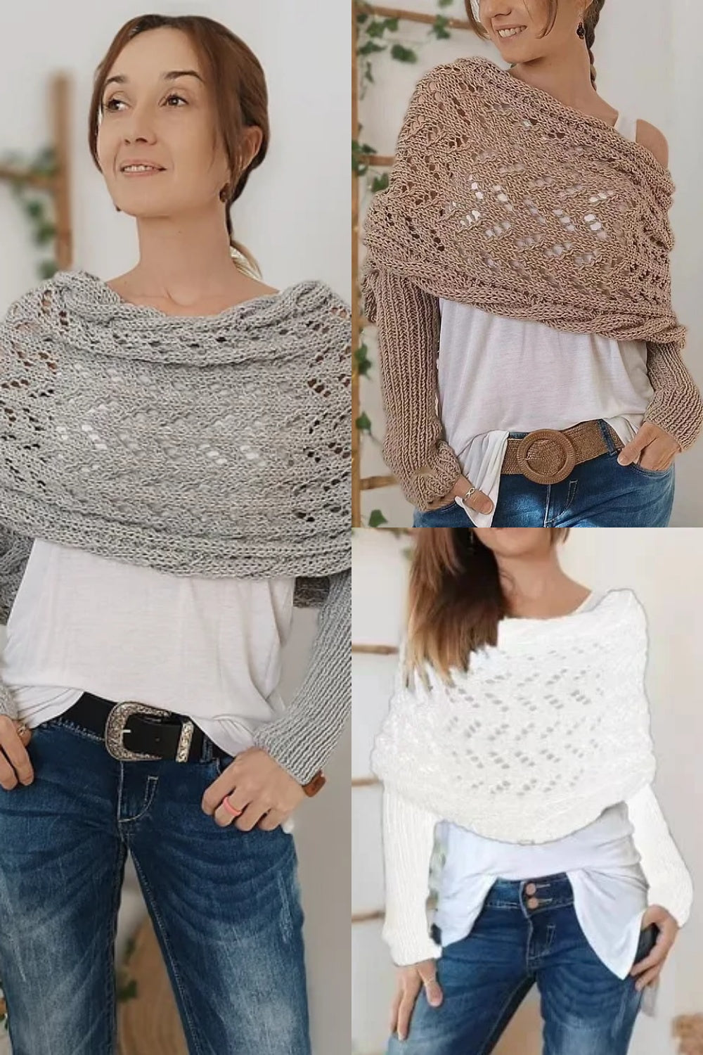 Boléros tricotés pour femmes 
