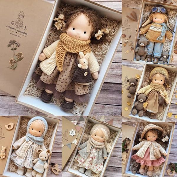 🎁🎁Le meilleur cadeau pour les enfants - Poupée Waldorf faite main👧 (Achetez-en 2, livraison gratuite) 