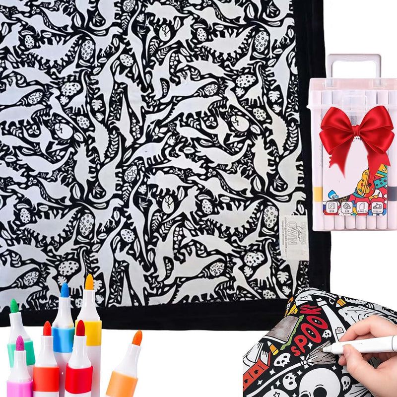 🔥 DIY Coloring Blanket with Markers💖Unique items💖