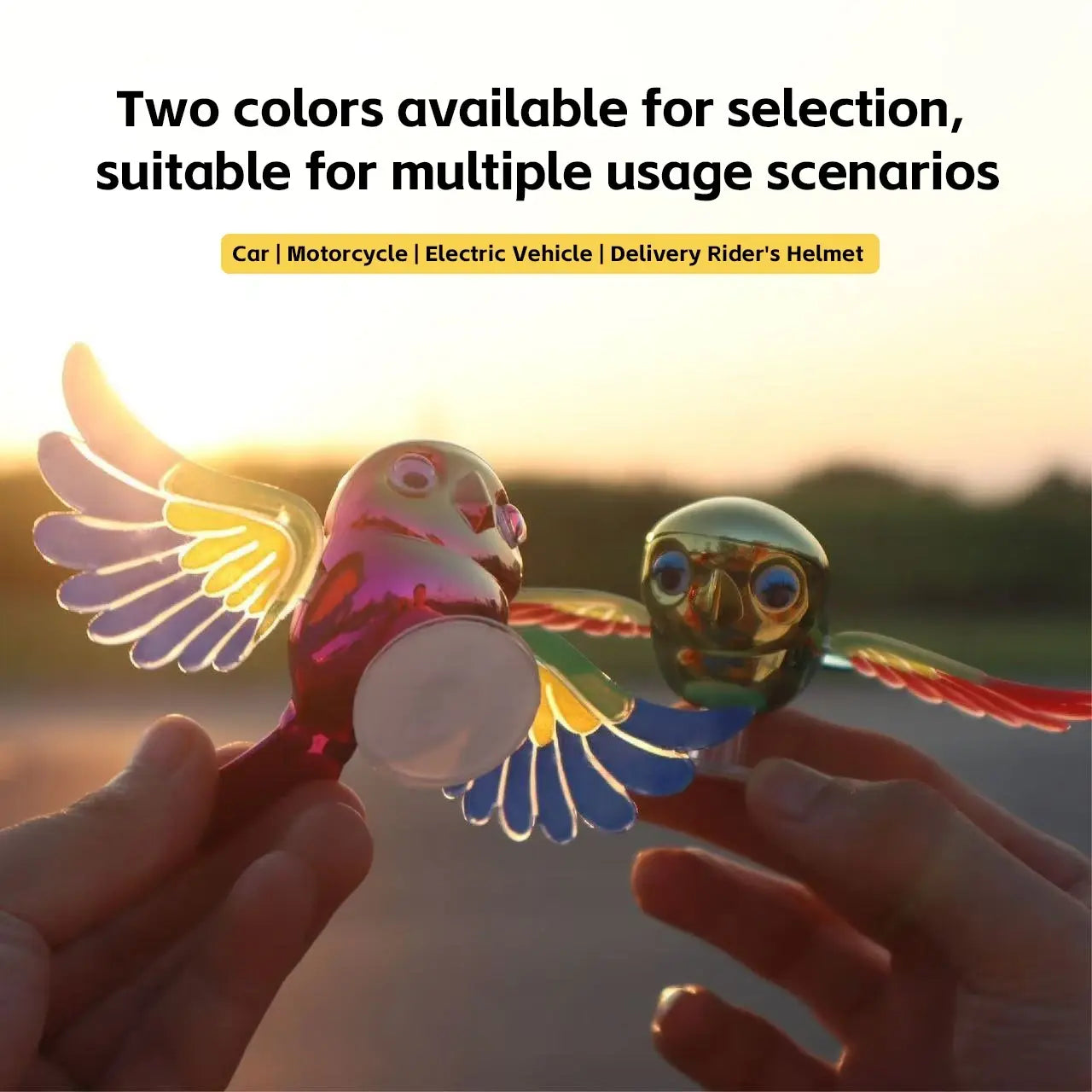 Wind-Powered Flying Bird – Car Mirror Ornament That Flaps While You Drive 🚗💨