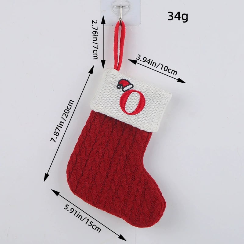 🧦Personalized letter knitted Christmas stocking fireplace ornament
