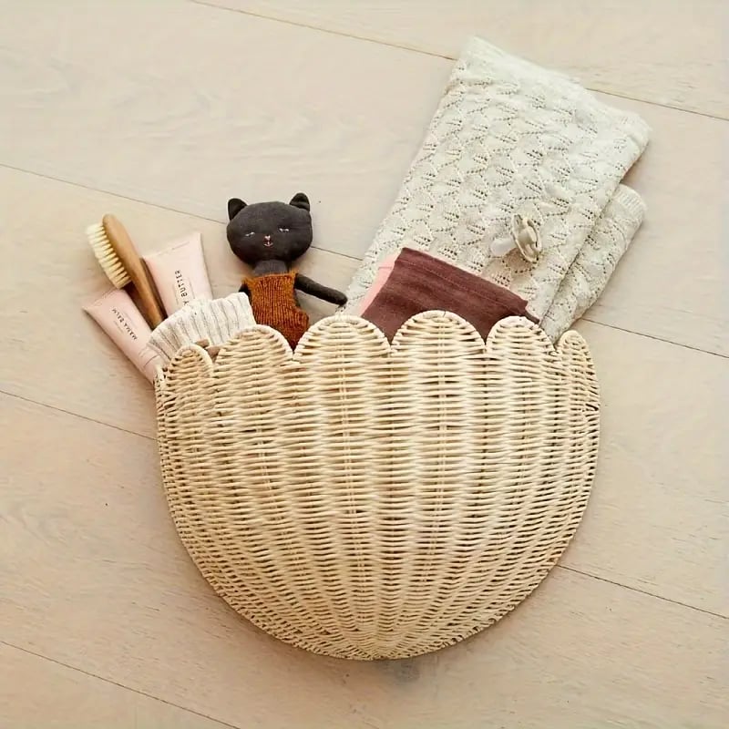 🔥Panier mural chic en rotin tissé à la main 