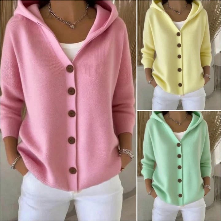 🔥Women's Blended Long-Sleeve Comfortable Casual Cardigan