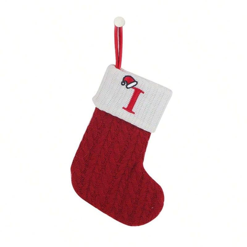 🧦Personalized letter knitted Christmas stocking fireplace ornament