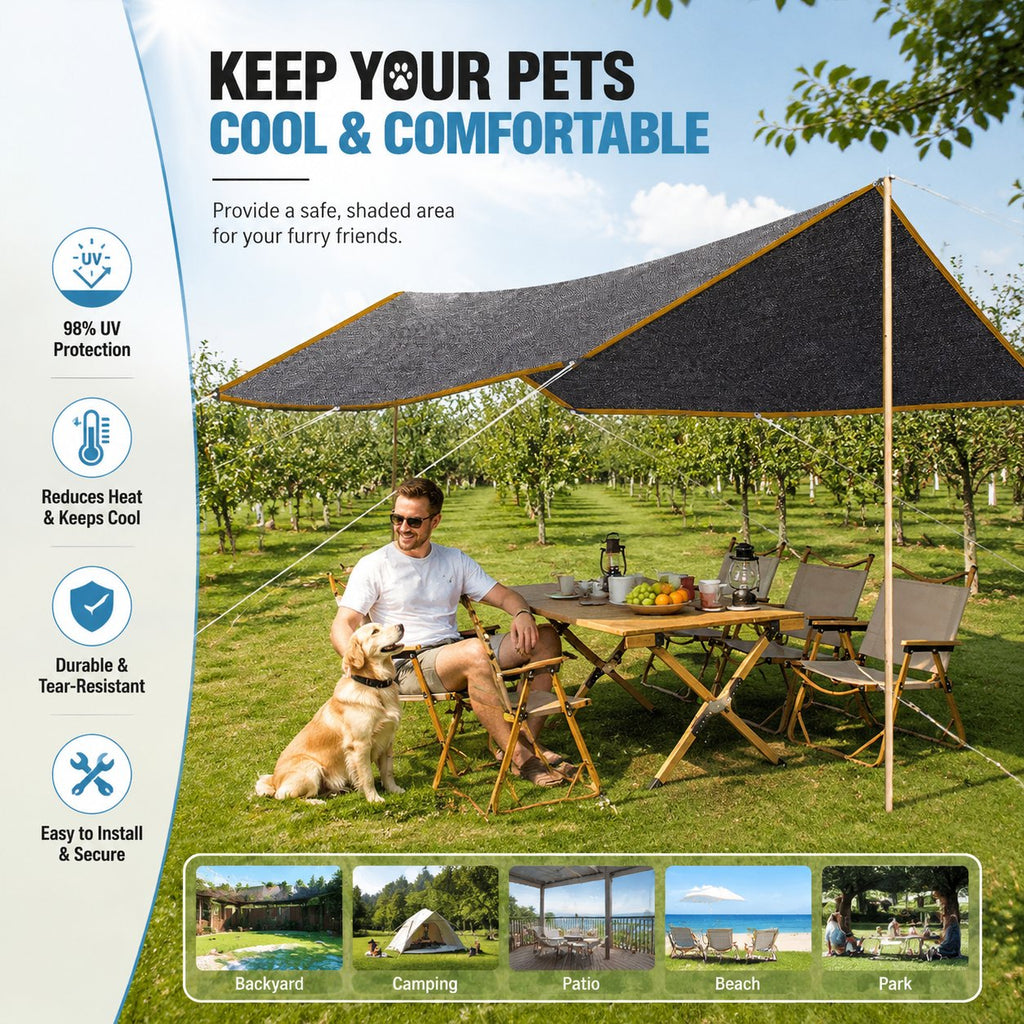 ☀️ 98% UV-Blocking Sunshade Net – Ultimate Outdoor Protection-6