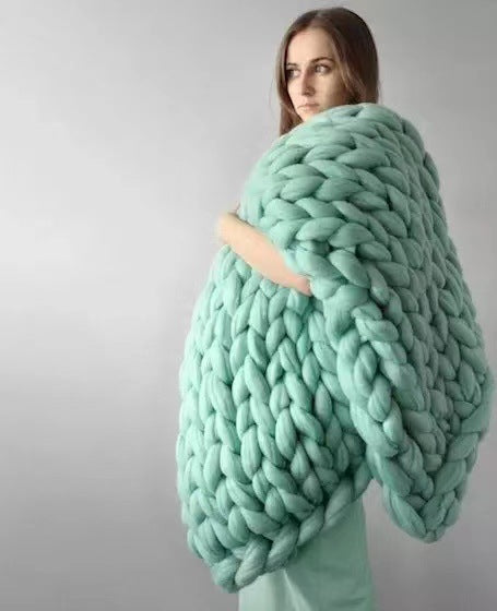 Couverture en tricot épais 