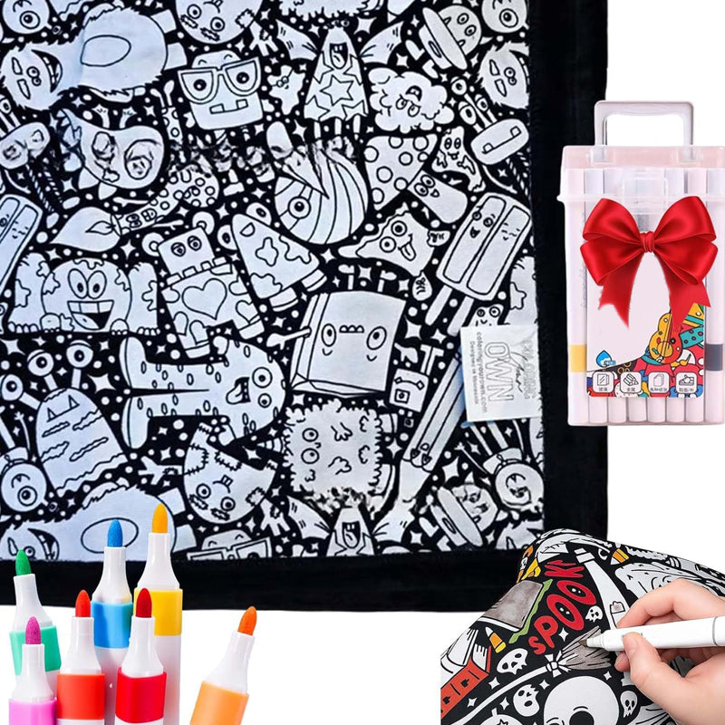 🔥 DIY Coloring Blanket with Markers💖Unique items💖