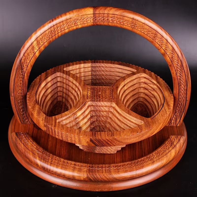 49 % DE RÉDUCTION 🔥 - Assiette à fruits en bois sculpté à la main 