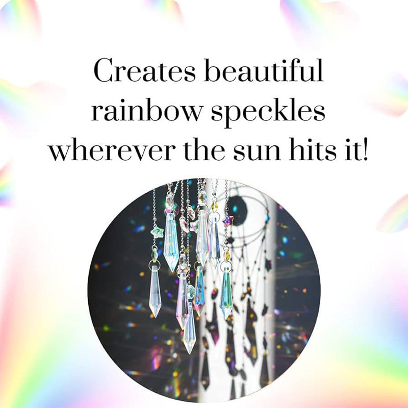 CATCH THE SUN, CATCH JOY – Rainbows That Dance in Your Home! 🌈Radiant Hanging Crystal Prism Suncatcher Pendant
