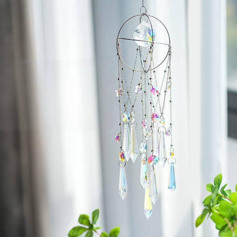 CATCH THE SUN, CATCH JOY – Rainbows That Dance in Your Home! 🌈Radiant Hanging Crystal Prism Suncatcher Pendant