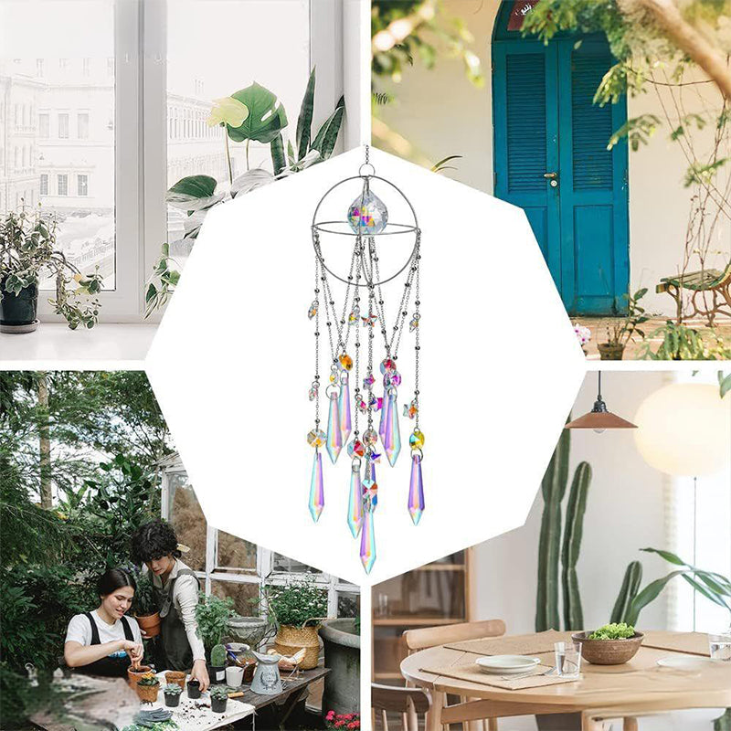 CATCH THE SUN, CATCH JOY – Rainbows That Dance in Your Home! 🌈Radiant Hanging Crystal Prism Suncatcher Pendant