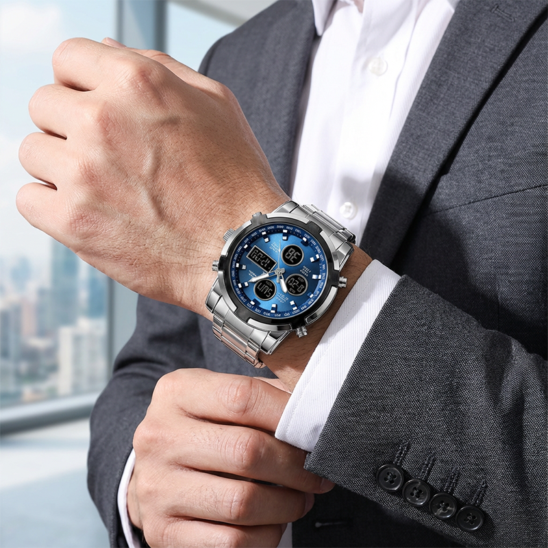 ⏰Men's Waterproof Military Analog-Digital Watches