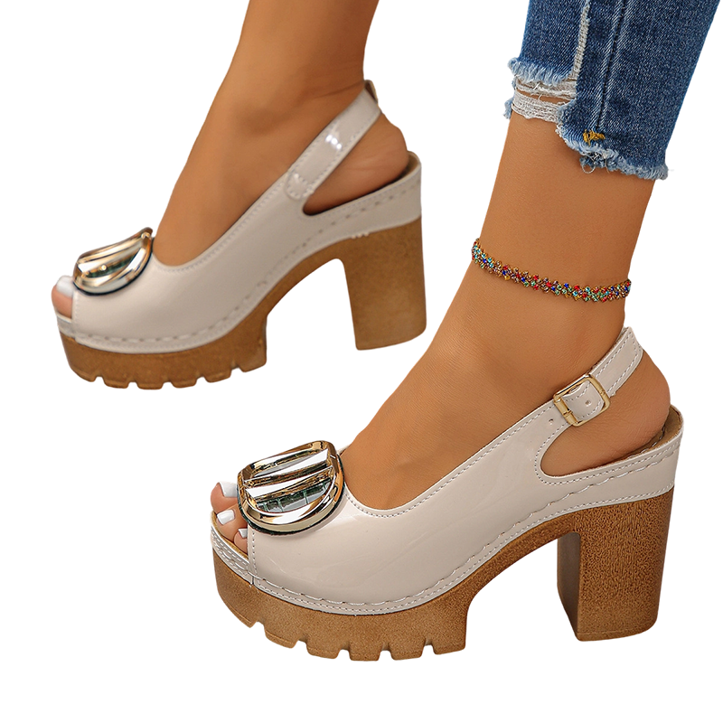 👡 New product launch🔥 Elegant Peep-Toe Buckle Heeled Sandals – Chic Design, Comfortable Heel & Perfect for Any Occasion ✨