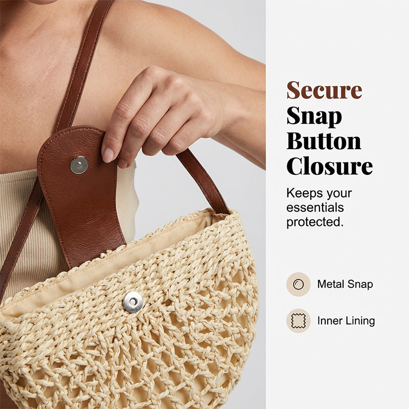 👜 LIMITED-TIME 49% OFF! ✨ Woven Crossbody Bag – Boho, Handwoven, Adjustable, Lightweight ✨