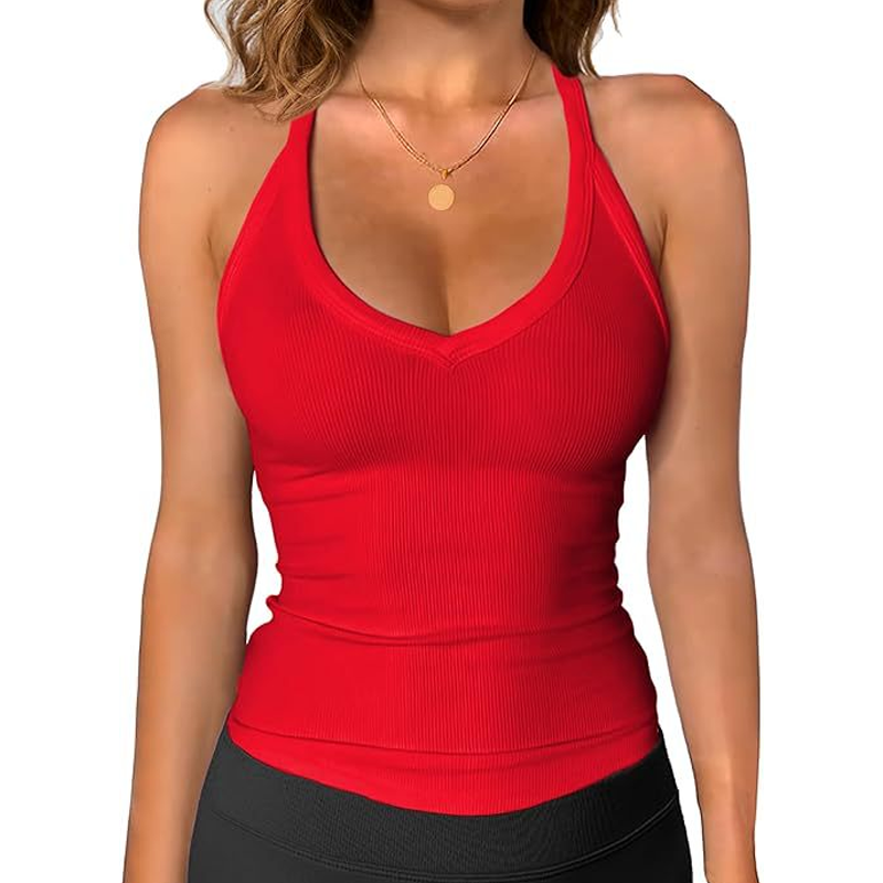 🎁2026 New Arrivals - Buy 1 Get 1 Free!💥Women's Ribbed V-Neck Tank Top