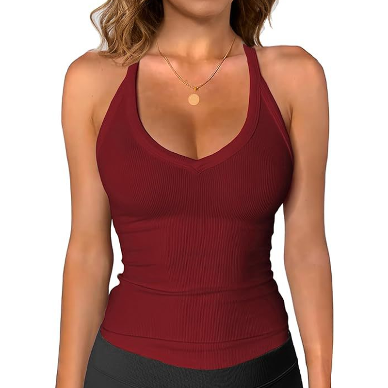 🎁2026 New Arrivals - Buy 1 Get 1 Free!💥Women's Ribbed V-Neck Tank Top
